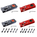 Woodworking Multi-Angle Chamfering Adjustable Depth Hand Planer — Red + 6 Blades