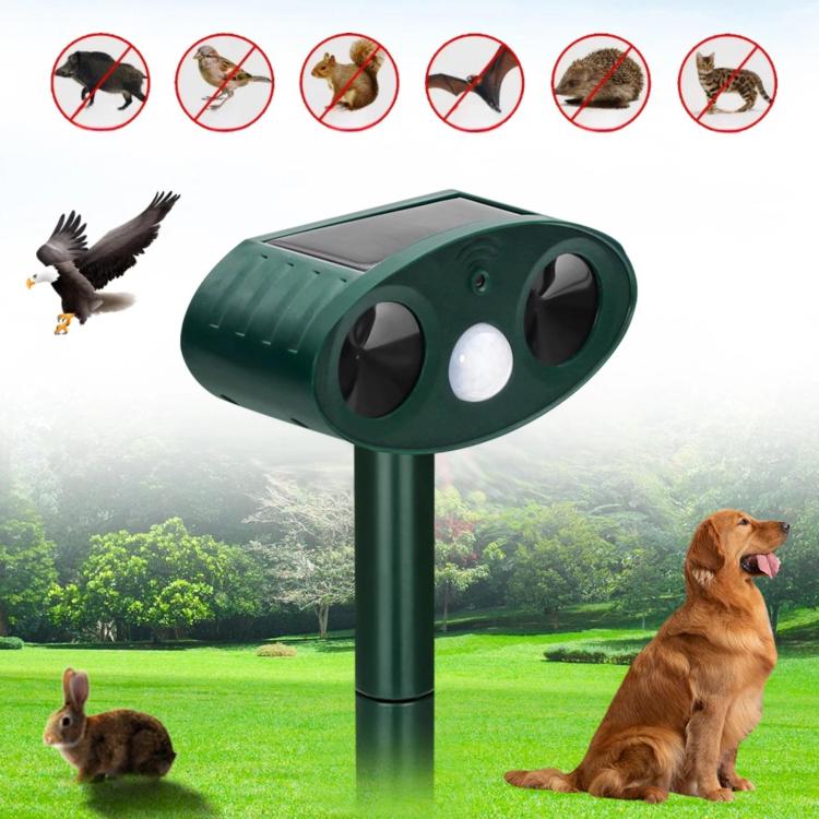 Outdoor Solar-Powered Ultrasonic Animal Repellent
