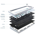 67 Keys Three-mode Customized DIY With Knob Mechanical Keyboard Kit Supports Hot Plug RGB Backlight