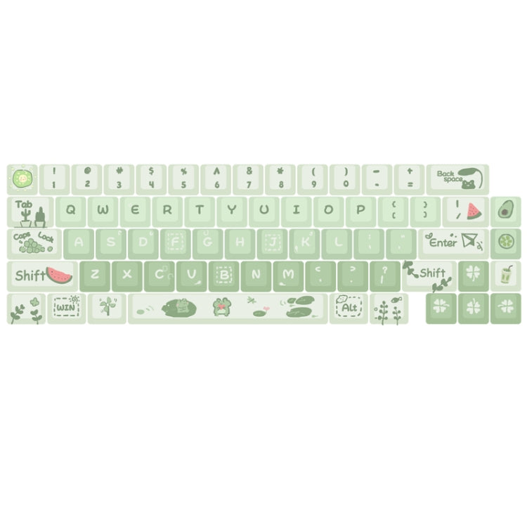 66 Keys 5-sided Heat Rise PBT Personalized Keycaps, 66 Keys Pink — 66 Keys Blue