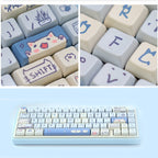 66 Keys 5-sided Heat Rise PBT Personalized Keycaps, 66 Keys Pink