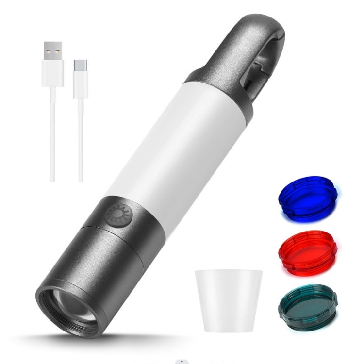Outdoor Strong Laser Flashlight Telescopic Focus Warning Lighting