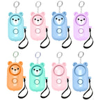 130dB LED Personal Alarm Pull Ring Outdoor Self-defense Products — Bear Style (Green)