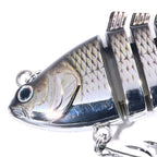 HENGJIA 10cm 24g Bionic Multi-Section Fish Bait Plastic Electroplating Fake Bait