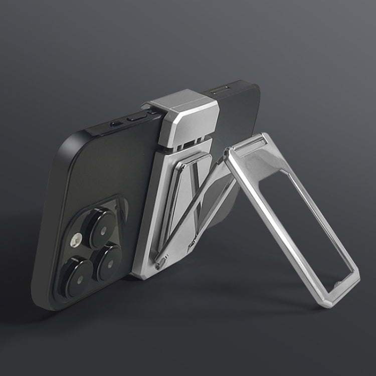 Back Clip Double Ring Magnetic Metal Folding Phone Bracket Desktop Lazy Ring Phone Holder