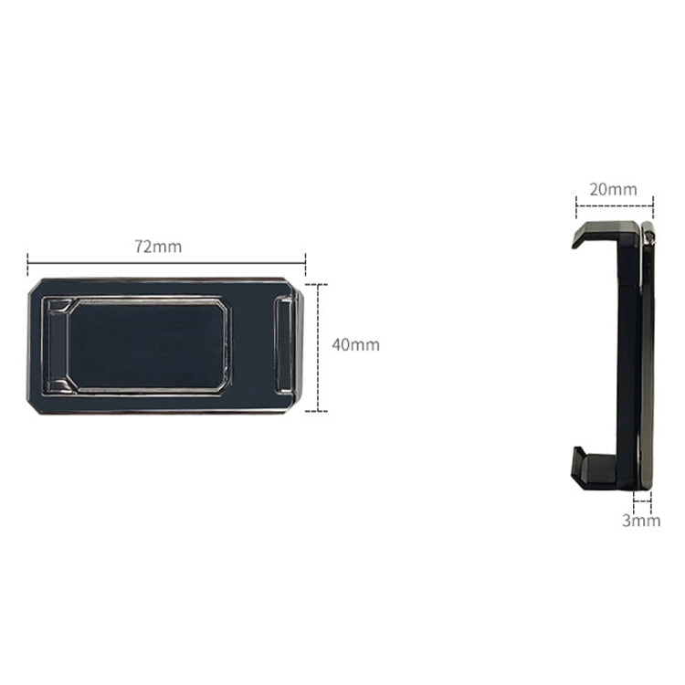 Back Clip Double Ring Magnetic Metal Folding Phone Bracket Desktop Lazy Ring Phone Holder