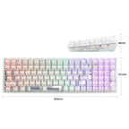 100 Keys Customized Gaming Wired Mechanical Keyboard Transparent Keycap