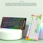 82 Keys Bluetooth Wireless 3-mode RGB Hot-plug Customized Mechanical Keyboard Kit + Keycap