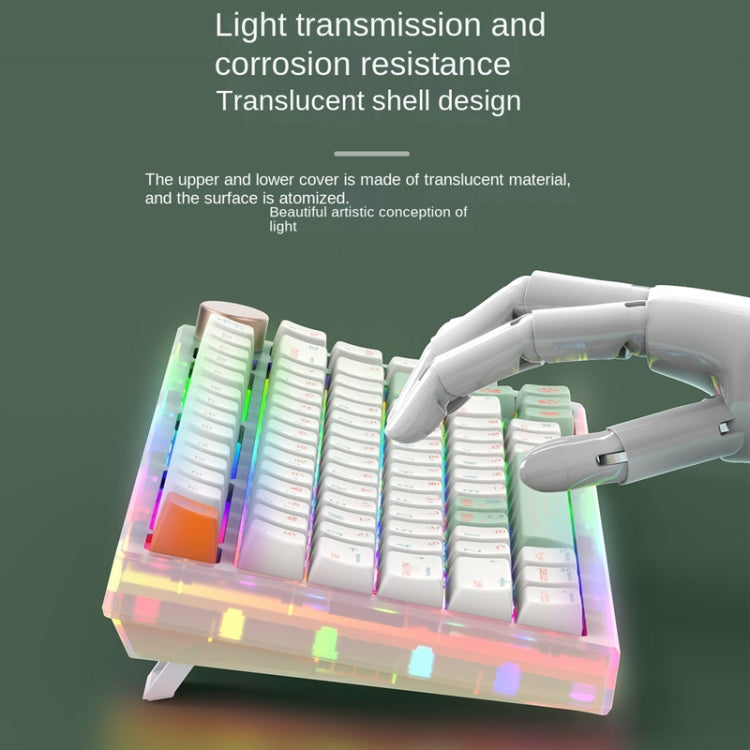 82 Keys Bluetooth Wireless 3-mode RGB Hot-plug Customized Mechanical Keyboard Kit + Keycap