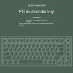 82 Keys Bluetooth Wireless 3-mode RGB Hot-plug Customized Mechanical Keyboard Kit + Keycap
