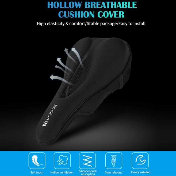 WEST BIKING Bike Cushion Cover Thick Silicone Quick Release Seat Cushion