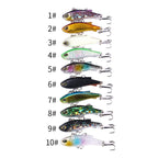 HENGJIA 4cm 4g Submerged Trembler Swimming VIB Luya Fish Bait Microbe Warbler Fake Bait — 10