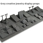Gray Jewelry Display Microfiber Jewelry Props Display Rack