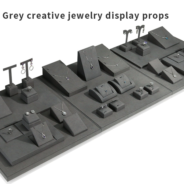Gray Jewelry Display Microfiber Jewelry Props Display Rack