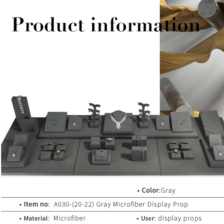 Gray Jewelry Display Microfiber Jewelry Props Display Rack