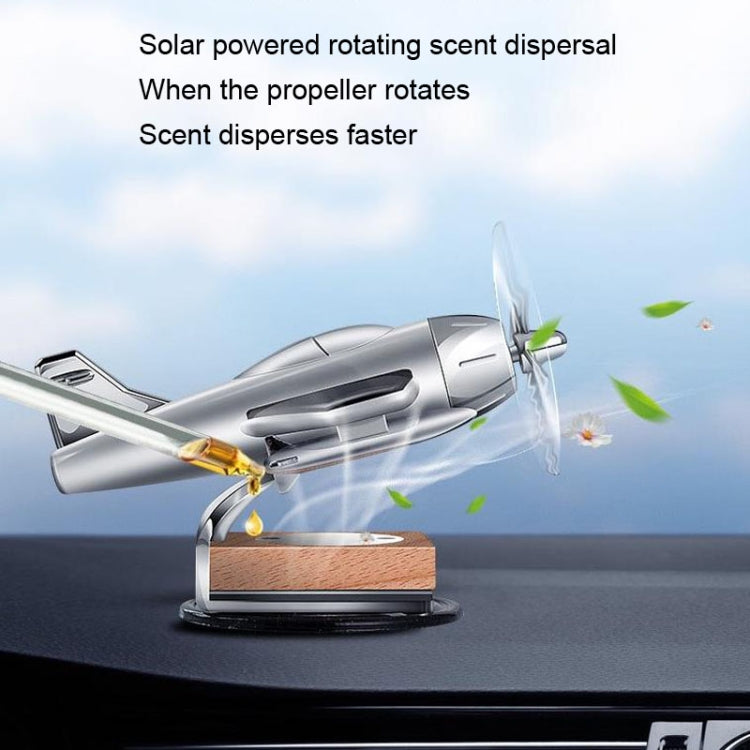 Solar Car Airplane Ornament Solid Aroma Diffuser Car Rotating Decoration Items