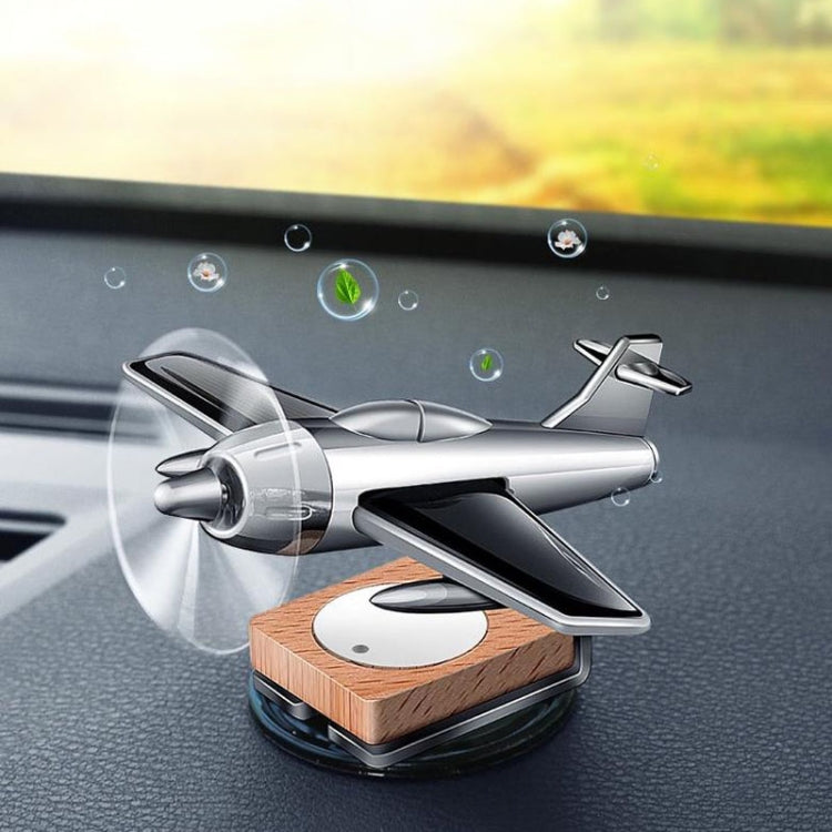 Solar Car Airplane Ornament Solid Aroma Diffuser Car Rotating Decoration Items