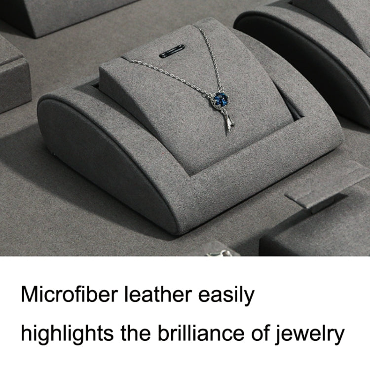 Gray Jewelry Display Microfiber Jewelry Props Display Rack