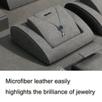 Gray Jewelry Display Microfiber Jewelry Props Display Rack