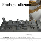 Gray Jewelry Display Microfiber Jewelry Props Display Rack