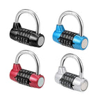 Medium 5-Digit Alphabet Wheel Combination Lock Closet Door Padlock — Red