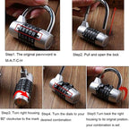 Medium 5-Digit Alphabet Wheel Combination Lock Closet Door Padlock — view 7