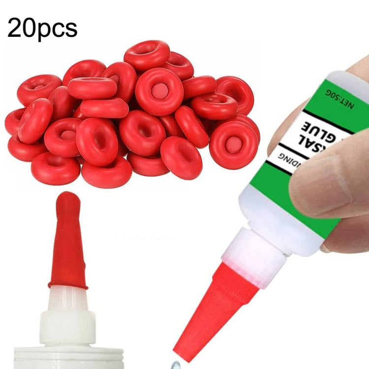 Glass Glue Nozzle Sealing Cap Leak-proof Sleeve Glass Glue Nozzle Protective Sleeve — 10pcs