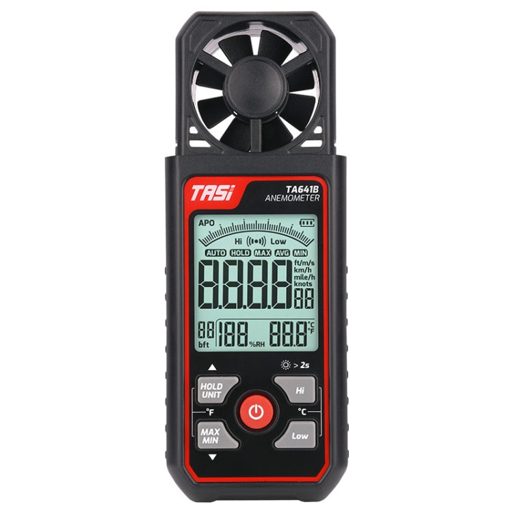 High Precision Wind Speed Instrument Wind Volume Tester Handheld Wind Speed Meter — TASI TA641B