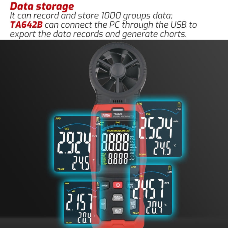 Portable Digital Wind Speed Meter Air Volume Tester — view 6