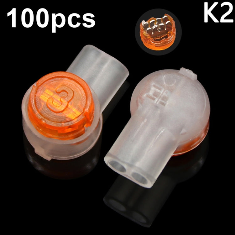 100pcs /Pack Network Cable Telephone Line Connector Moisture-Proof Waterproof Wiring Terminals — K1