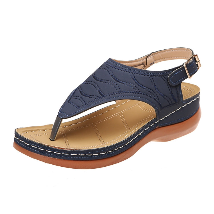 PU Leather Flip Flop Sandals Roman Style Adjustable Strap Sandals — view 18