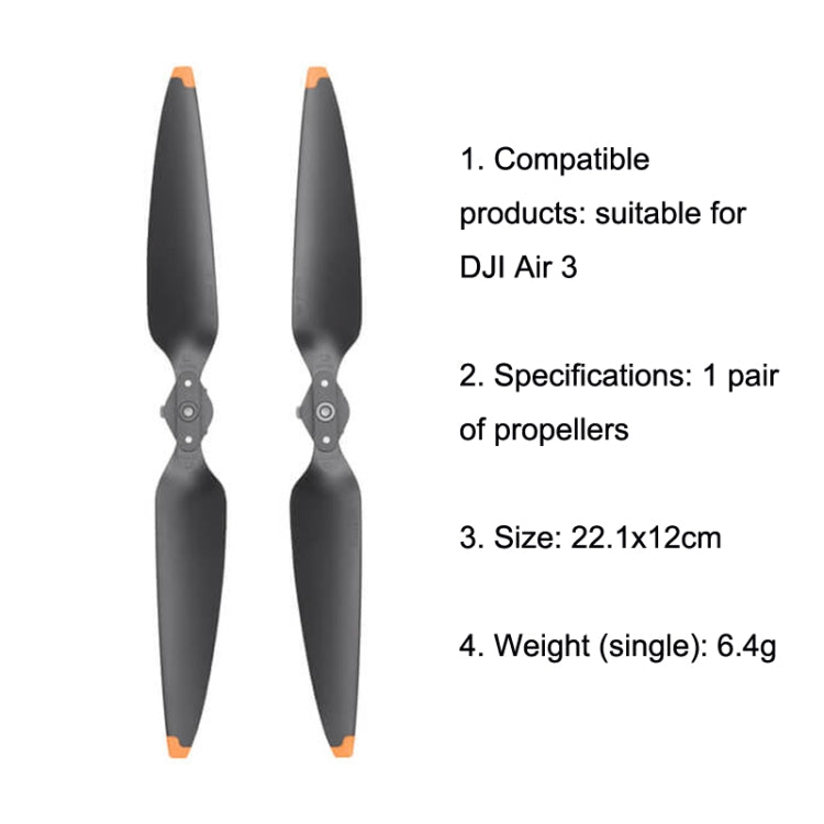 Original 1pair Noise Reduction Propeller for DJI Air 3 / 3S