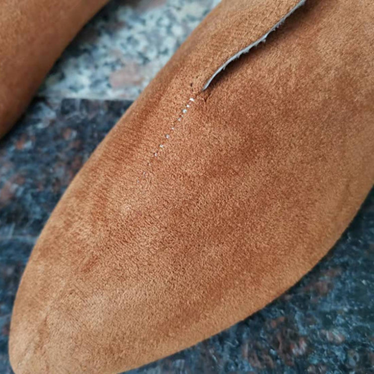 V-mouth Buckle Casual Suede Breathable Flat Shoes — view 36