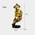 Silence Is Gold Abstract Statue Resin Desktop Decoration — view 6