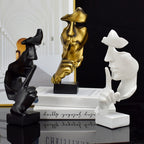 Silence Is Gold Abstract Statue Resin Desktop Decoration — view 10