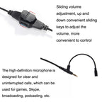 For Boom Microphone V-MODA Computer Gaming Headphone Cable — Gold Plug