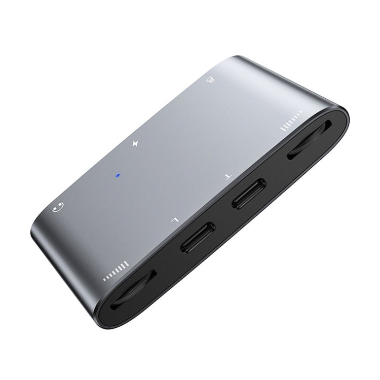 8 Pin+Type-C/USB-C Stereo Dual Channel Sound Card Live Converter, 2 In 1 — 2 In 1
