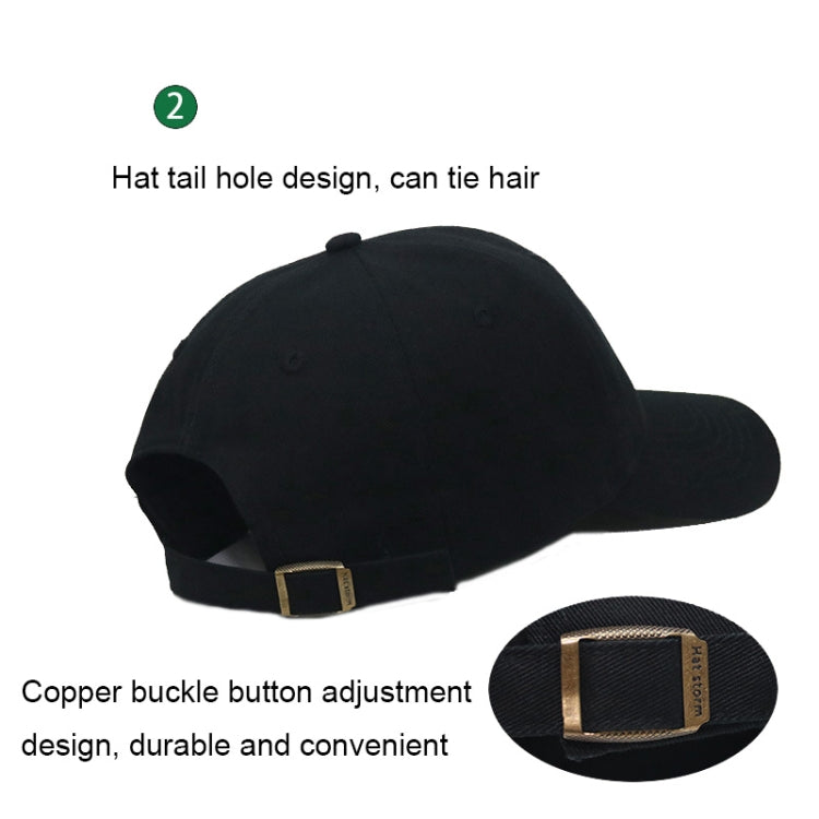 Embroidered Deer Adjustable Baseball Cap Solid Color All-match Peaked Cap — view 7