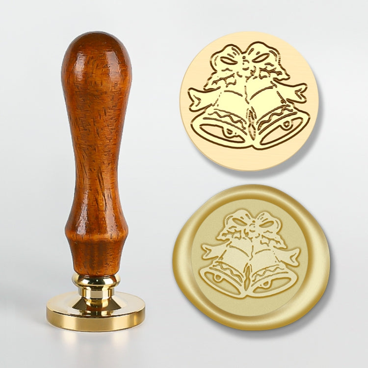 Christmas Series Fire Lacquer Seal Wood Grain Handle+Brass Seal Head