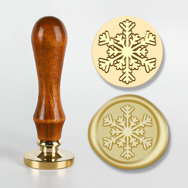 Christmas Series Fire Lacquer Seal Wood Grain Handle+Brass Seal Head