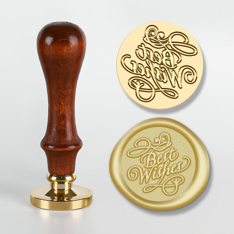English Letters Series Fire Lacquer Seal Toxca Handle+Brass Seal Head