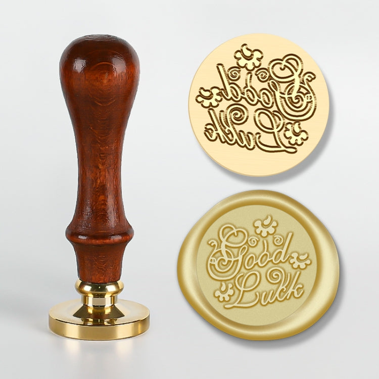 English Letters Series Fire Lacquer Seal Toxca Handle+Brass Seal Head