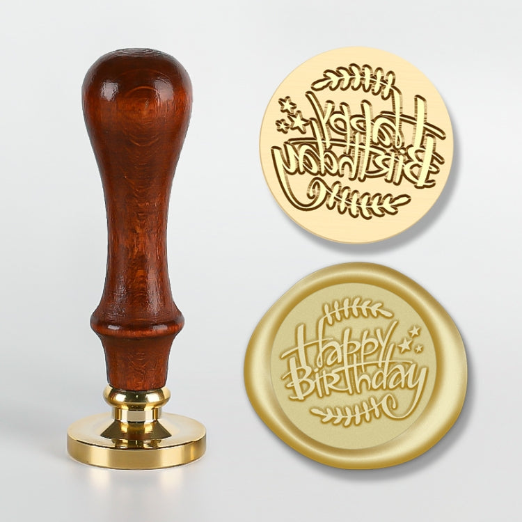 English Letters Series Fire Lacquer Seal Toxca Handle+Brass Seal Head
