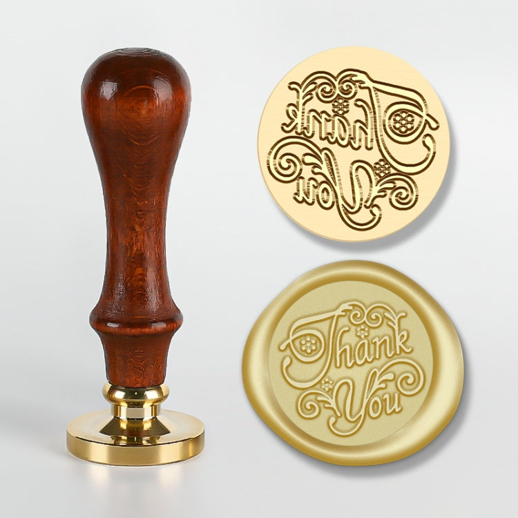 English Letters Series Fire Lacquer Seal Toxca Handle+Brass Seal Head