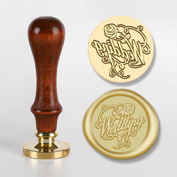 English Letters Series Fire Lacquer Seal Toxca Handle+Brass Seal Head