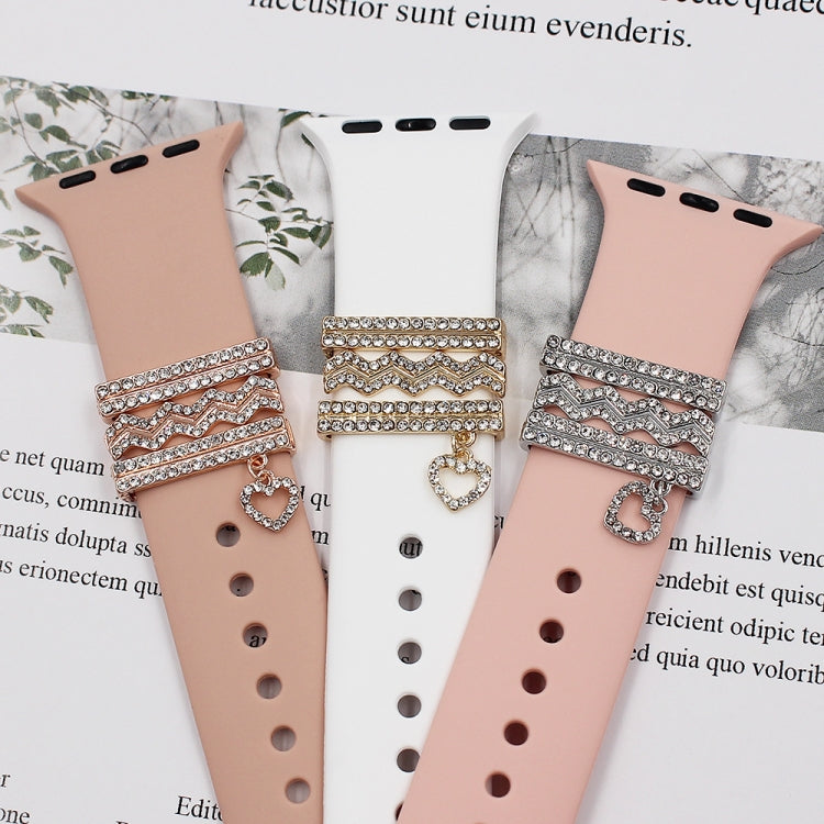 3pcs/set Smart Watch Silicone Strap Buckle Decoration Ring