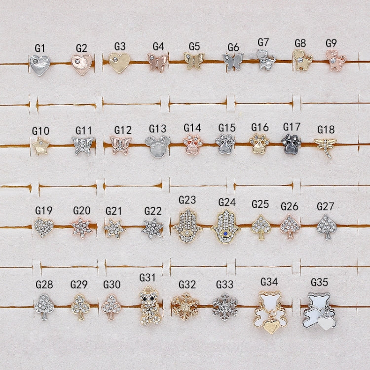 2pcs Watch Silicone Strap Decorative Diamond Buckle Strap Nails
