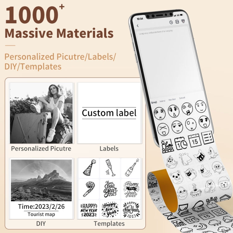 Phomemo T02 Standard Error Mini Pocket Small Portable Bluetooth Phone Photo Label Thermal Printer