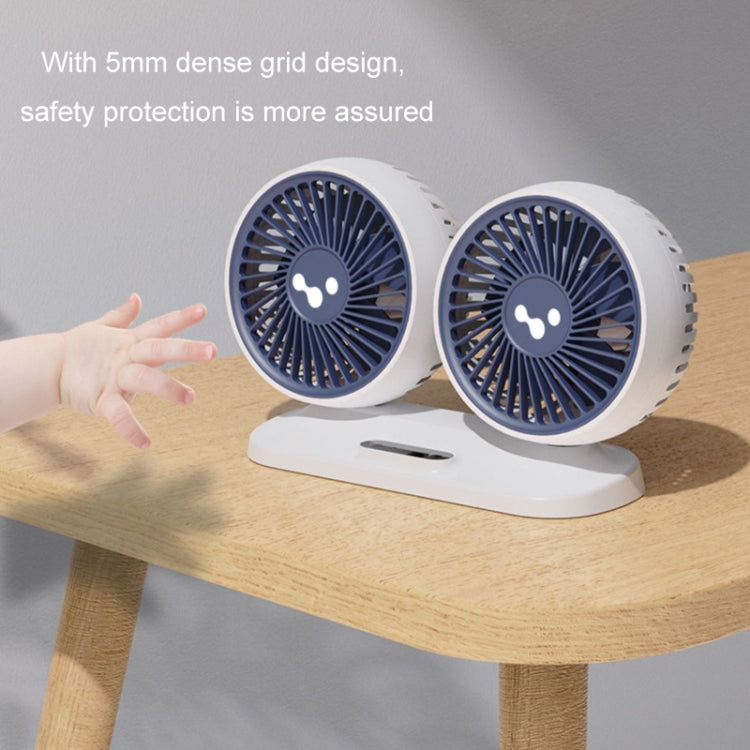 12v/24v Car Fan USB Interface Powerful Double Head Electric Fan