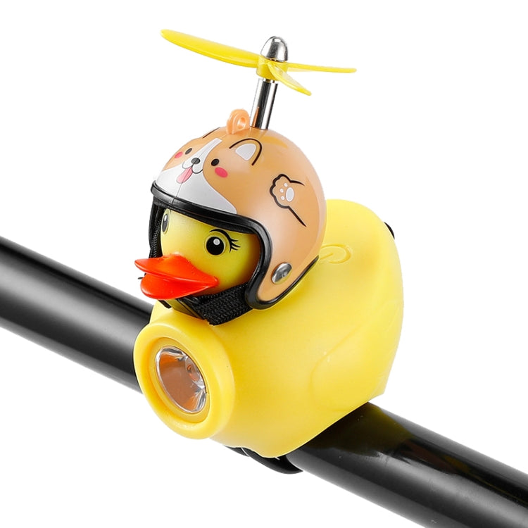 Yellow Duck Bike Bell Handlebar Headlight Car Ornaments Cycling Accessories Helmets Decor — Star Dot Helmet
